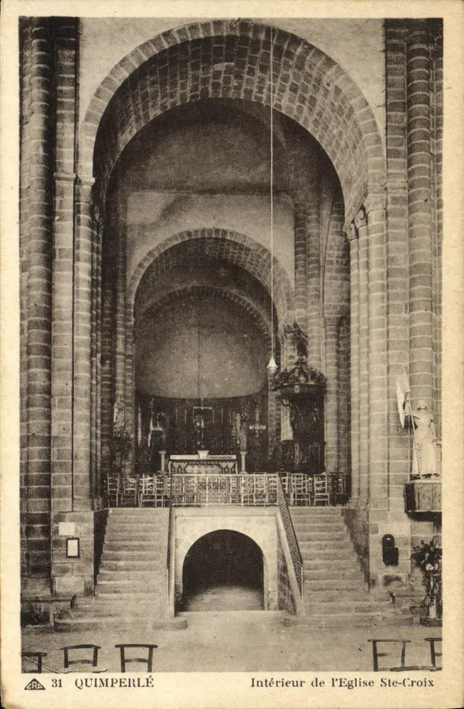 Innenansicht der Kirche Ste-Croix — Quimperlé — Verlag: Quimperlé, Nr. 31 - Vorderseite