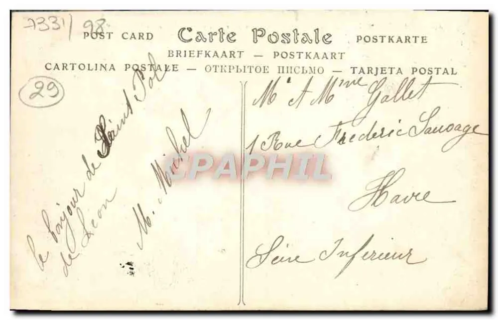 SAINT-POL-DE-LÉON (Finistère) — Allgemeine Ansicht, Seite Snd, aufgenommen vom Creisker - Rückseite