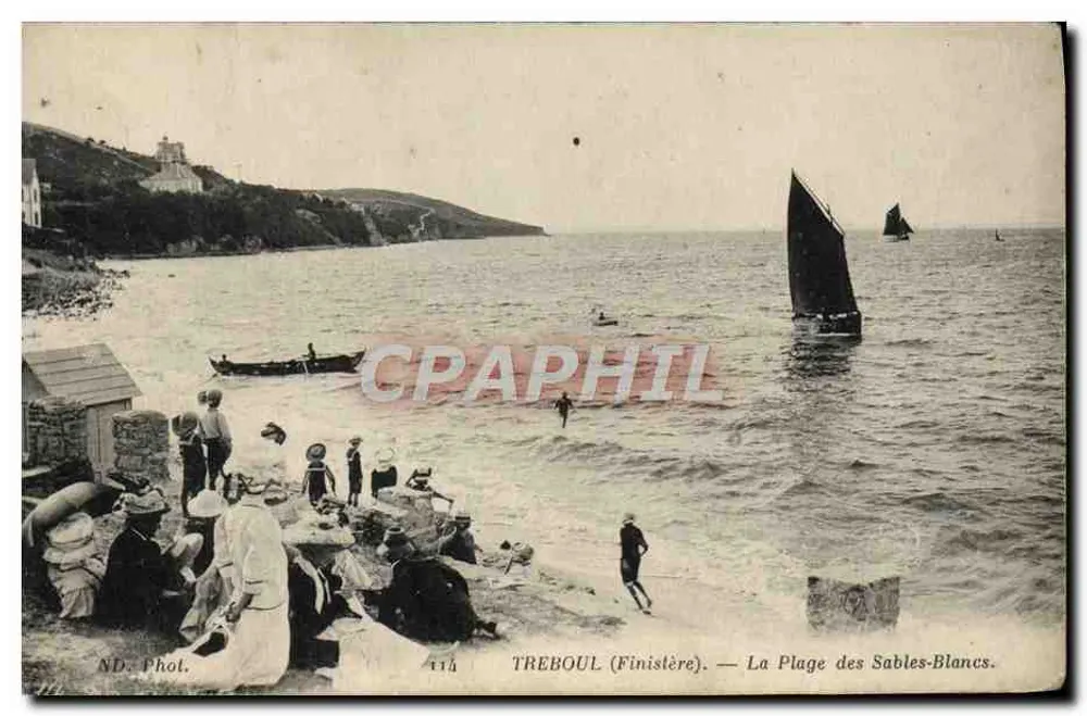 Treboul (Finistère) — La Spiaggia dei Sables-Blancs — ND. Fot. n° 114 - Recto