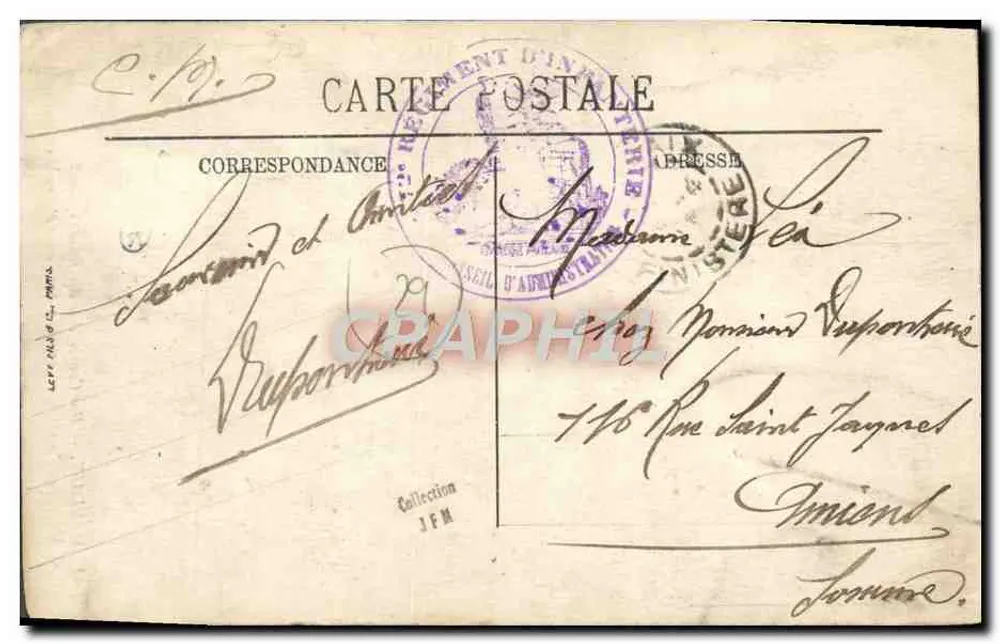 Morlaix — Rue Courbe genannt die Treppe mit hundert Stufen — Édition A. Lemarchand fils, Morlaix - Rückseite