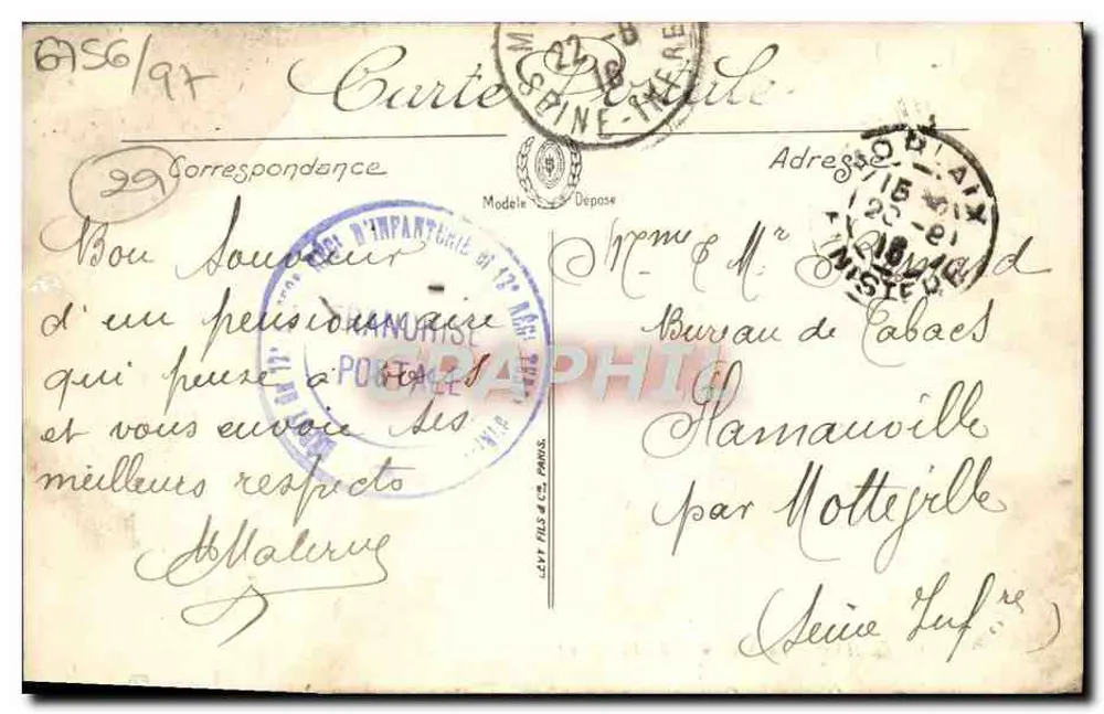 Morlaix — A Casa de Palha — LL. — 77 - Verso