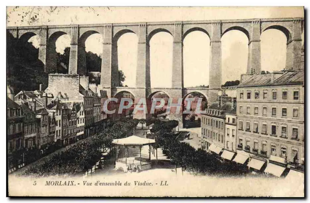 Morlaix - Vista geral do Viaduto - LL - Frente