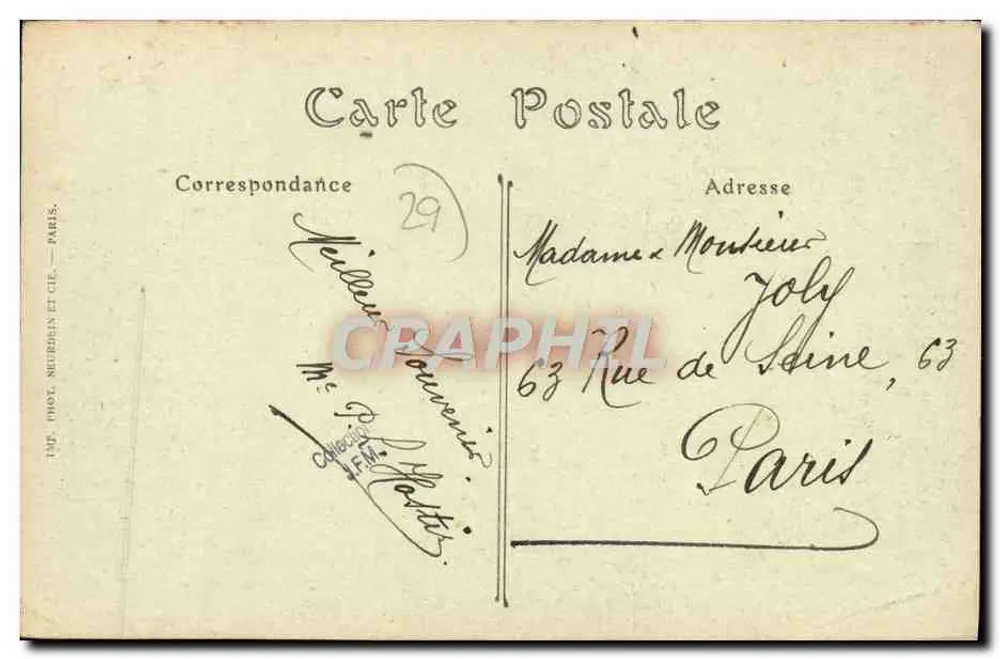 Morlaix — Le Viaduc. — Éditeur : NIEUBRIN ET CIE, n° 29 - Verso