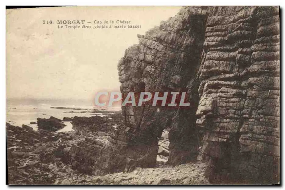 Morgat — Cap de la Chèvre — Le Temple Grec visible à marée basse — éditeur : Les Éditions de la Poste - Frente