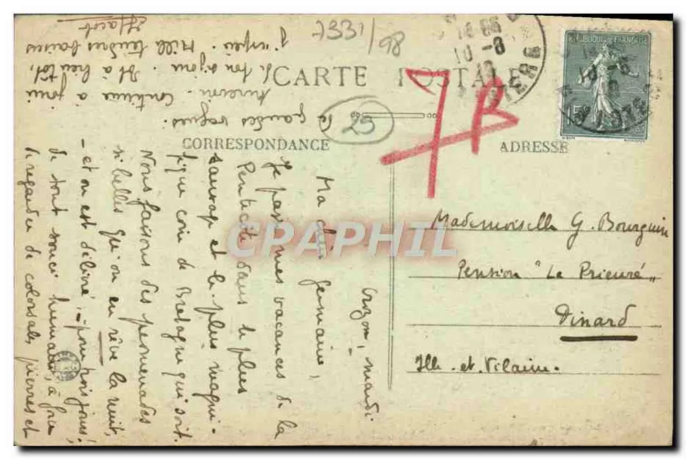 Morgat — Cap de la Chèvre — Le Temple Grec visible à marée basse — éditeur : Les Éditions de la Poste - Verso