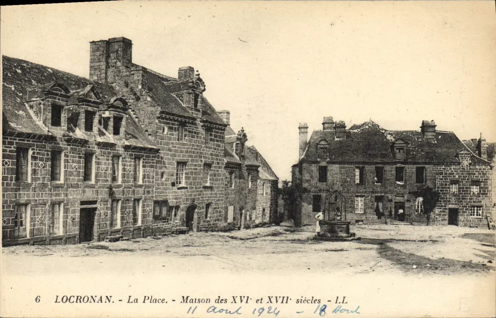 Locronan - Der Platz - Häuser aus dem 16. und 17. Jahrhundert - L.L. - Vorderseite