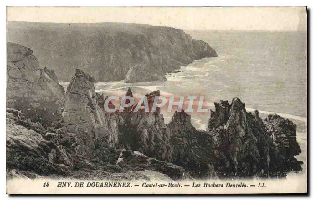 Entorno de Douarnenez — Castel-ar-Roch — Los Rochers Dentelés — LL - Anverso