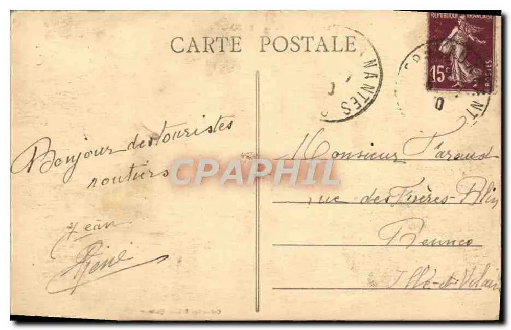 Presqu'île de Crozon — Les Tas de Pois — Verleger unbekannt, n° 368r - Rückseite