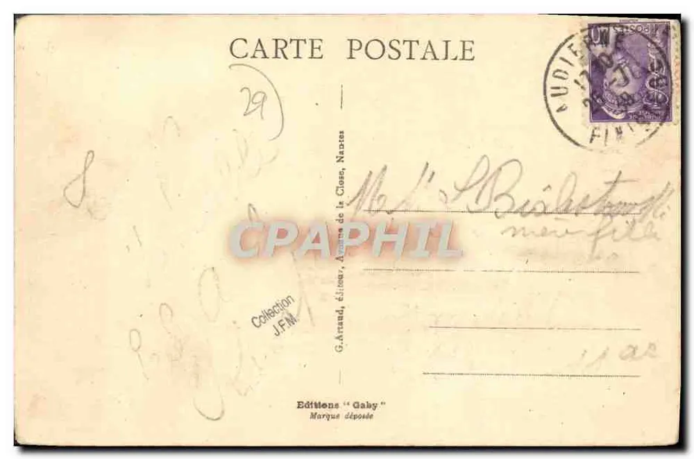 Audierne (Finistère) — Vue générale vers l'Église — G. Arnaud, éditeur - Rewers