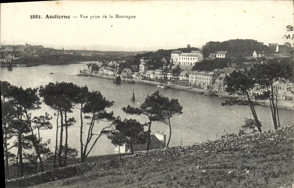 Audierne — Ansicht vom Berg — Sammlung Villard, Quimper - Vorderseite