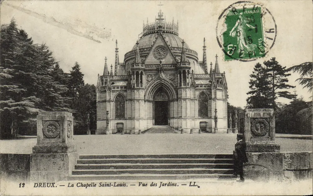 Dreux — Kapelle Saint-Louis — Ansicht der Gärten — LL. - Vorderseite