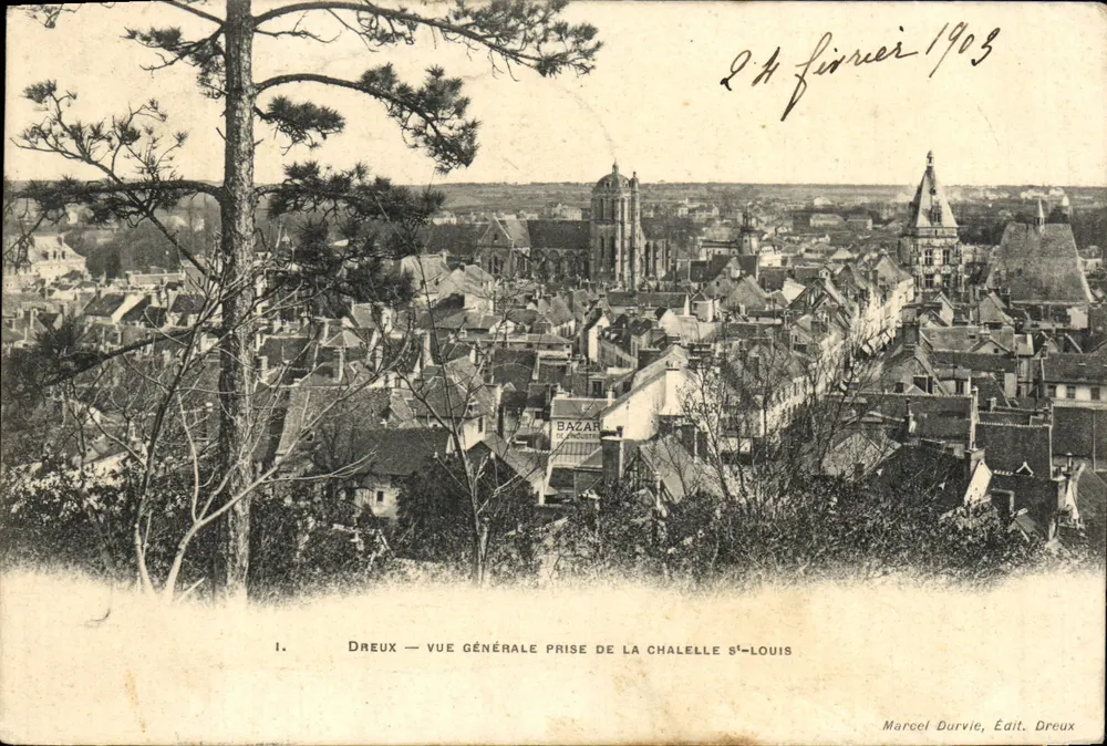 Dreux — Allgemeine Ansicht vom Château Saint-Louis — Marcel Durvie, Édit. Dreux - Vorderseite