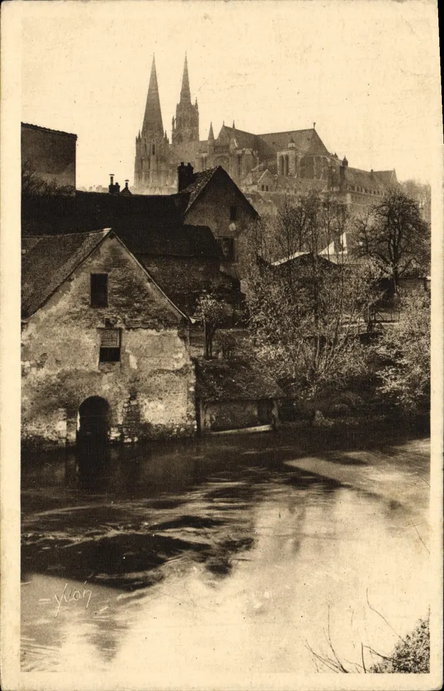 Chartres — Ansicht der Kathedrale von den Ufern der Eure — Yvan - Vorderseite
