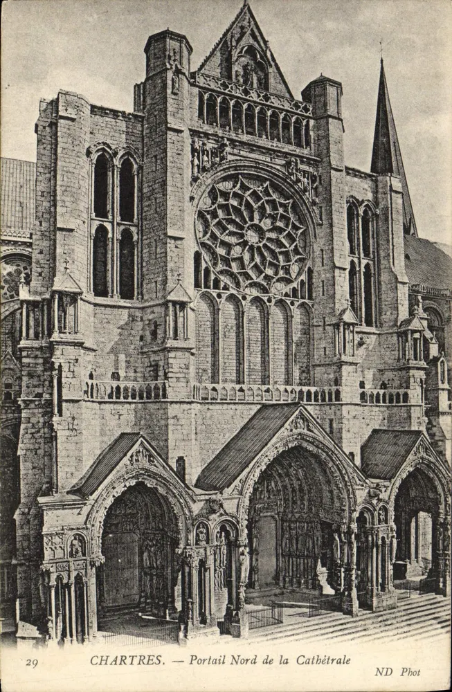Chartres — Nordportal der Kathedrale — ND Phot, Nr. 29 - Vorderseite