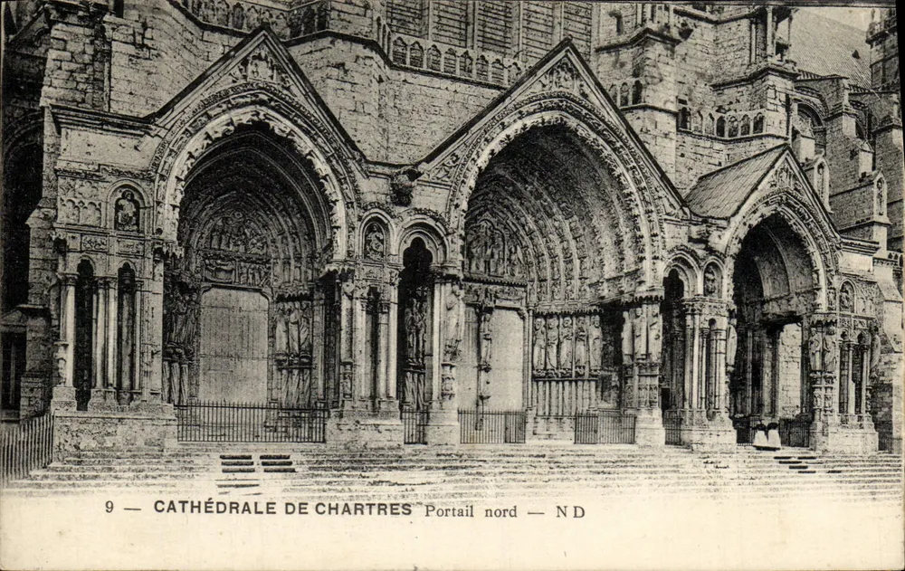 Kathedrale von Chartres — Nordportal — ND — Verlag ND, Nr. 9 - Vorderseite