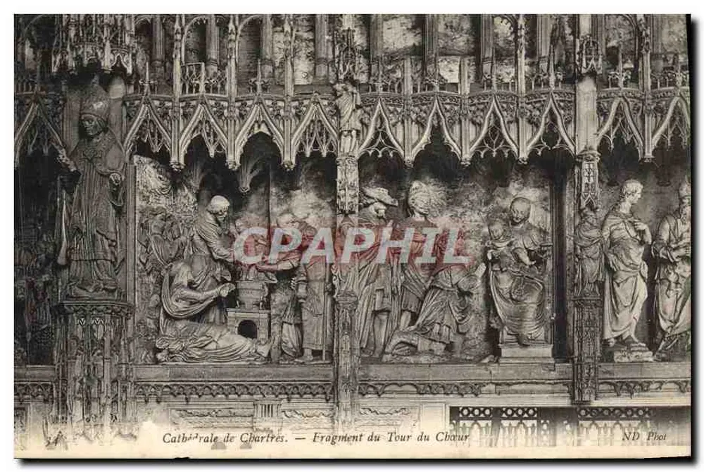 Kathedrale von Chartres — Fragment des Chorumschritts — ND Phot - Vorderseite