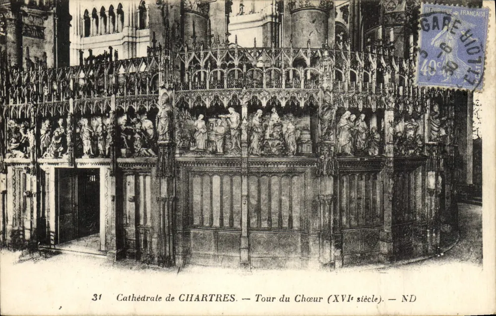 Catedral de CHARTRES — Torre do Coro (século XVI) — ND - Frente