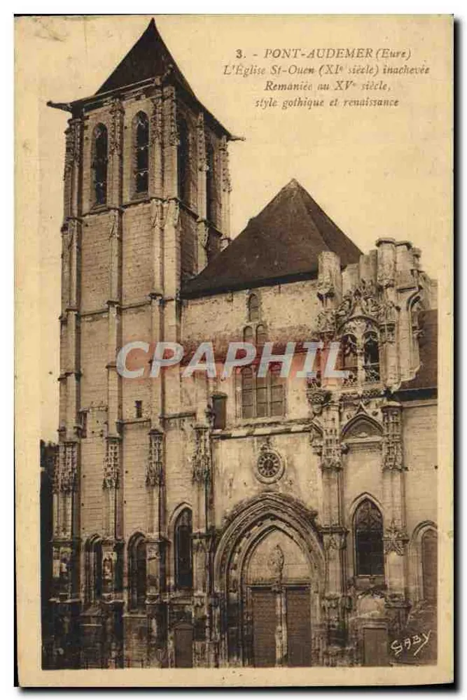 Ponte-Audemer (Eure) — Igreja de São Uuen, editor Gaby, n°3 - Frente