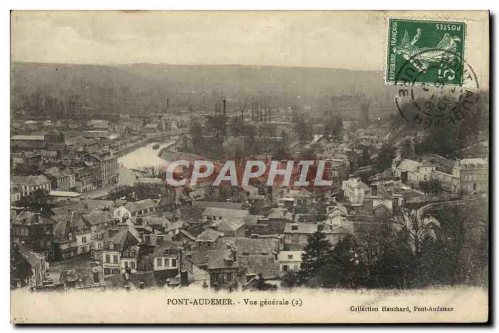 Ponte Audemer - Vista geral (2) — Coleção Hauchard, Ponte Audemer - Frente