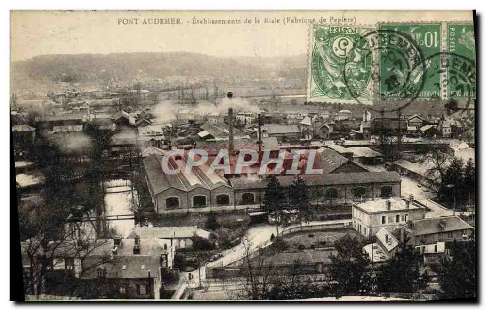 Pont-Audemer — Stabilimenti della Risle (Fabbrica di Carta) — Editore non visibile - Recto