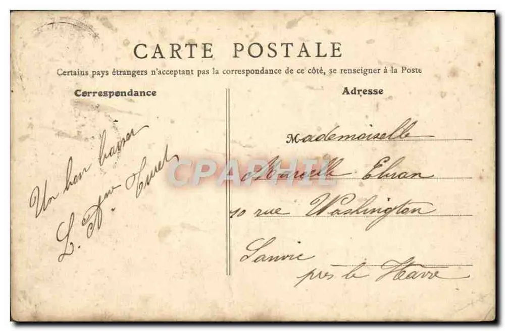 Louvières - Canal da Eure — B. F., Paris, n°8 - Verso