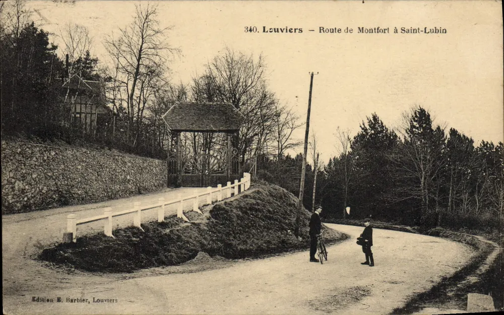 Louviers — Straße von Montfort nach Saint-Lubin — Édition E. Barbier, Louviers - Vorderseite