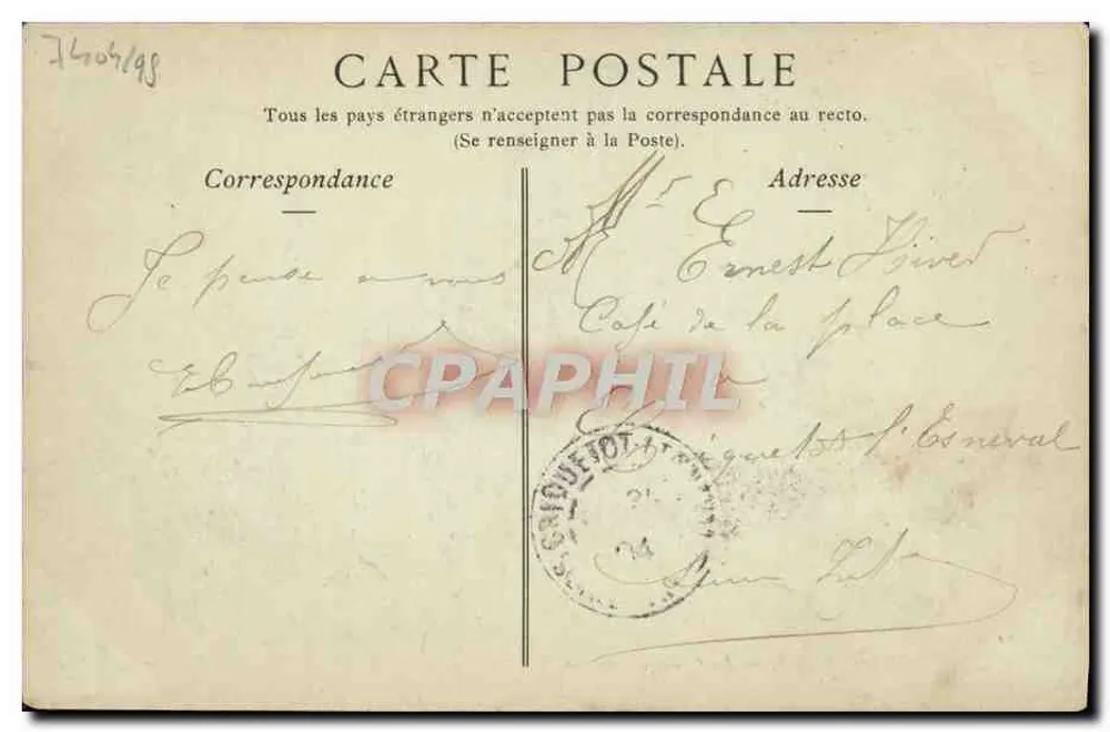 Louvières — A Caixa de Economia — Coleções ND Phot - Verso