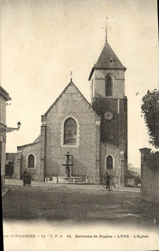 Lyre - Die Kirche — Ansicht von Rugles — Antike Ansichtskarte 11 - Vorderseite