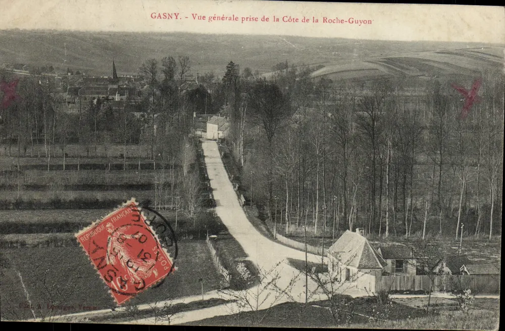 GASNY — Allgemeiner Blick von der Côte de la Roche-Guyon — Verleger unbekannt - Vorderseite
