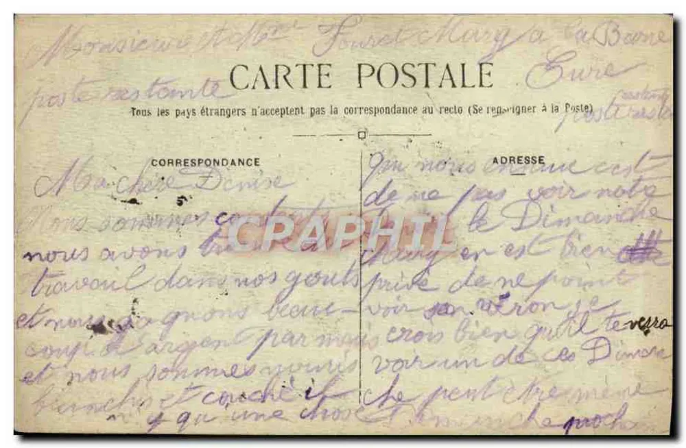 La Ferrière-sur-Risle (Eure) — vista aérea — editor anônimo, n° 1071 - Verso