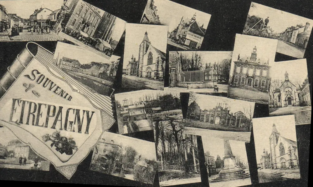 Souvenir de Étrepagny — coleção de vistas locais — editor não visível - Frente