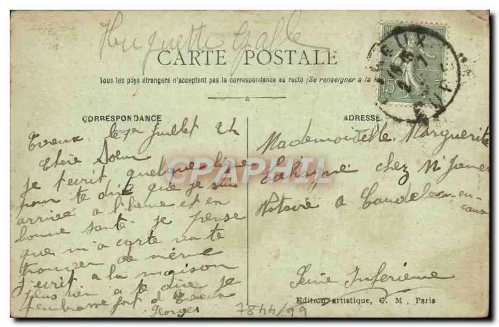 Evreux — La Rue de la Harpe — C.M. n°47 - Rückseite
