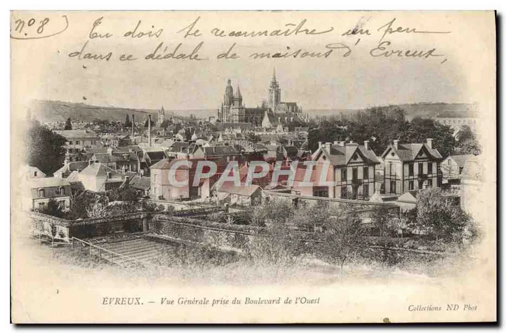 Évreux — Allgemeine Ansicht vom Boulevard de l'Ouest — Collections ND Phot - Vorderseite