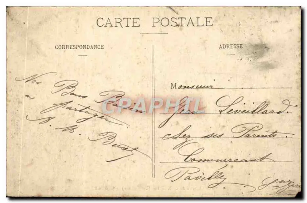 Vieux Château de CONDÉ-sur-ITON (Eure) — Côté Sud — Ed. M. K. - Rep. int. - Dép. lib. D. Chesnot, Breteuil - Rückseite