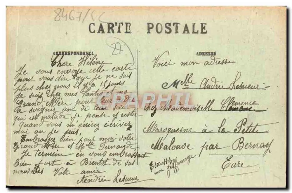 Bernay — Denkmal der Nationalen Verteidigung — Sammlung Walter Bernay - Rückseite