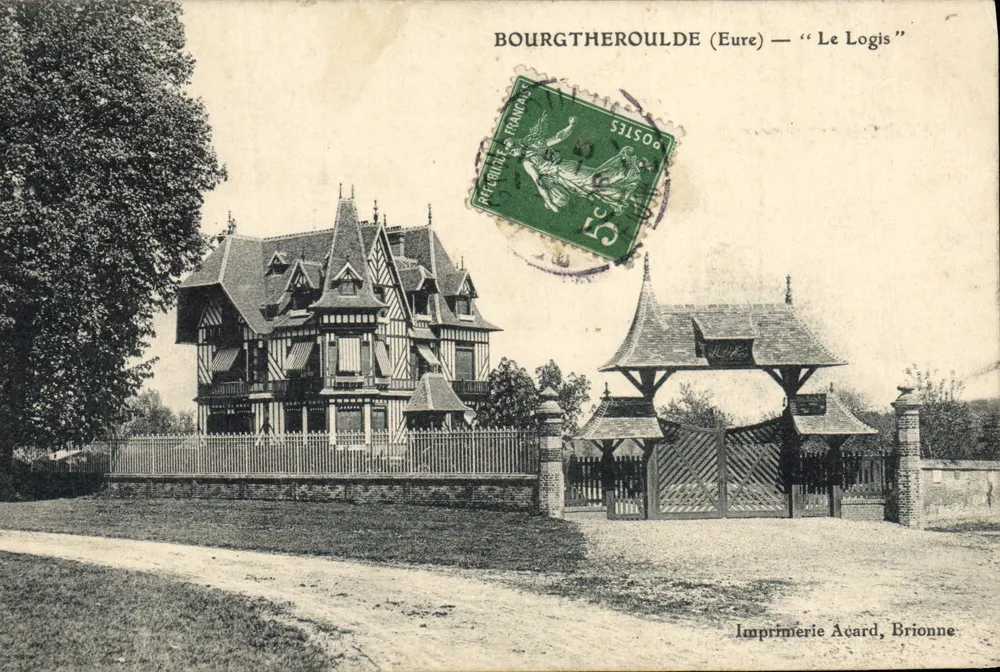 Bourgtheroulde (Eure) — Widok na "Le Logis" — Drukarnia Acard, Brionne - Awers