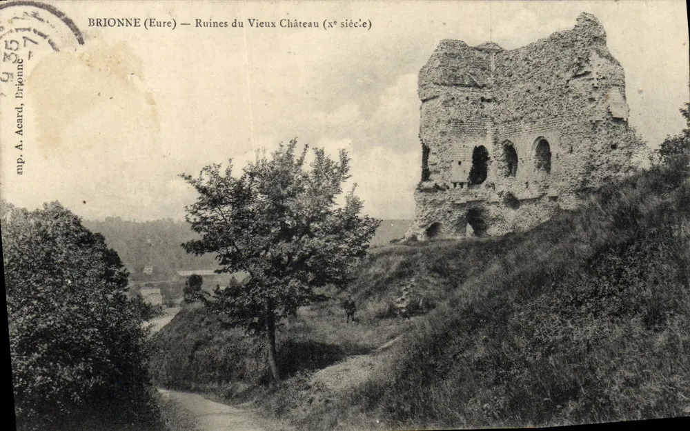 Brionne (Eure) — Ruínas do Velho Castelo (século x) — A. Acard - Frente