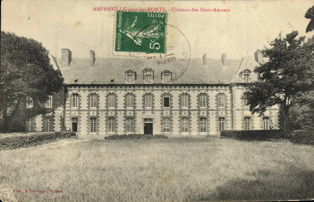 Amfreville-sous-les-Monts — Château des Deux-Amants — Phot. A Laverge, Verneu - Vorderseite
