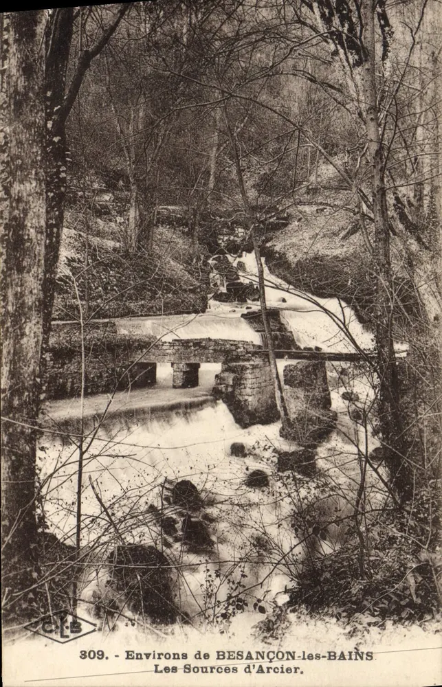 De Bronnen van Arcier — Omliggende gebieden van Besançon-les-Bains — C.L.B. n°309 - Voorkant