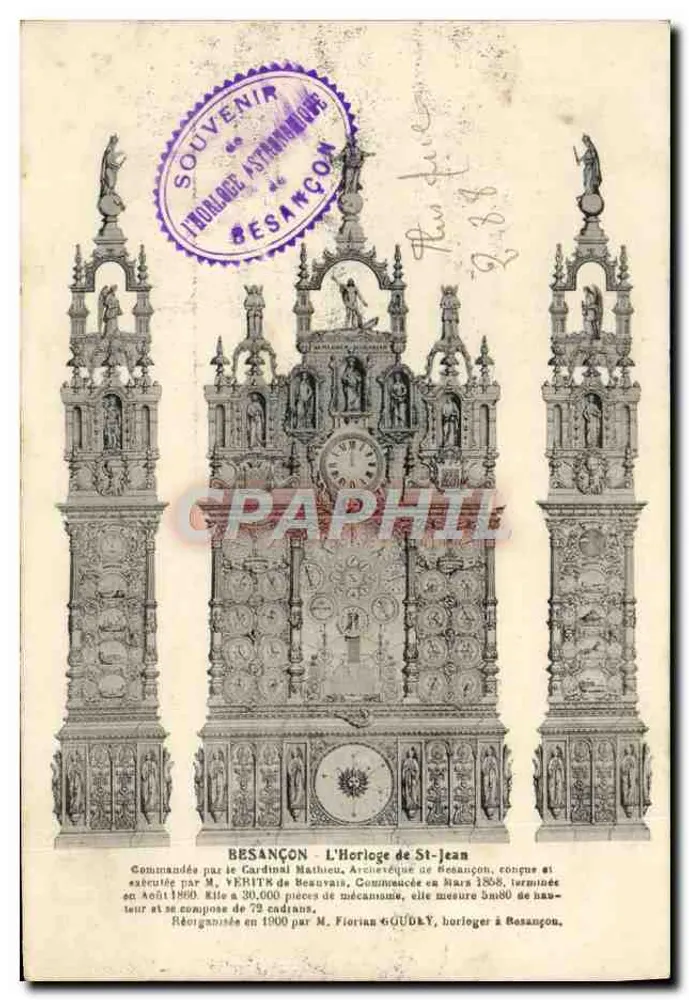 Besançon - A Relógio de São João — Lembrança de Arqueologia de Besançon - Frente