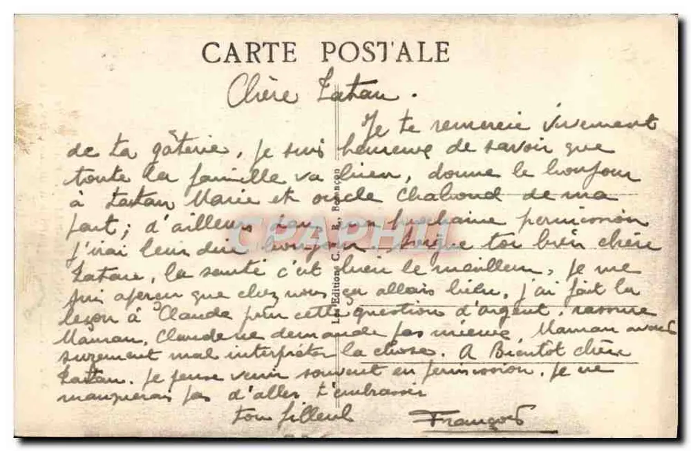 Besançon-les-Bains — Siegesbogen der Schwarzen Pforte, errichtet von den Römern (2. Jahrhundert) — Verlag C. Rancé, Nr. 225 - Rückseite