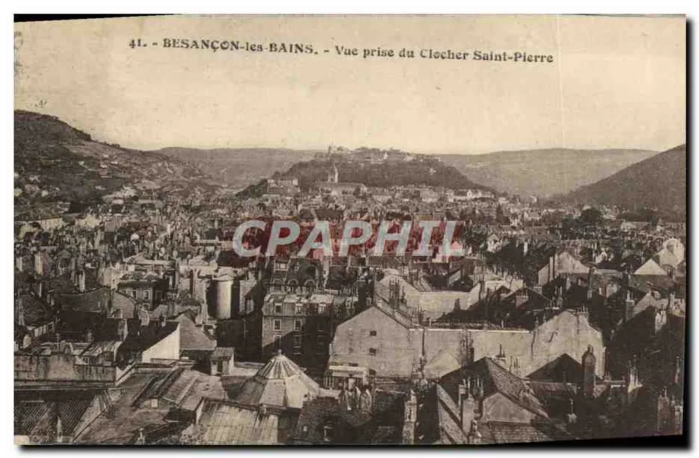 Besançon-les-Bains — Aufnahme vom Turm der Kirche Saint-Pierre — Ausgabe C. L. Besançon, Nr. 41 - Vorderseite