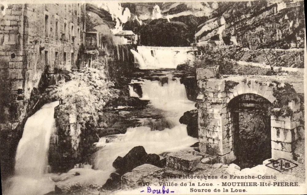 Quelle der Loue — MOUTHIER-Haute-Pierre — Pittoreske Orte der Franche-Comté — C.L.B. - Vorderseite