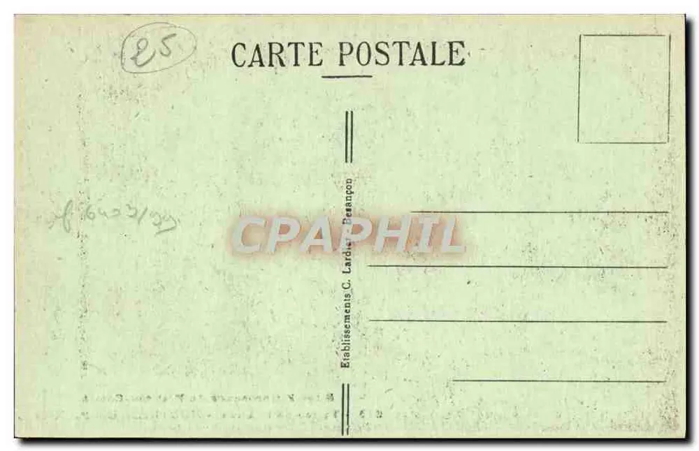 Quelle der Loue — MOUTHIER-Haute-Pierre — Pittoreske Orte der Franche-Comté — C.L.B. - Rückseite