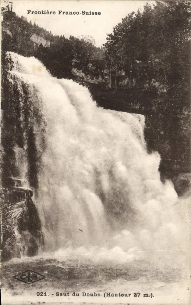 Saut du Doubs — Franco-Swiss Border — C.L.S. n°921 - Frente