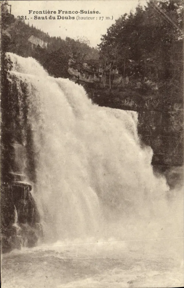 Saut du Doubs — Grens Frankrijk-Switzerland — Uitgever C. Lardier, Besançon (Doubs) n° 921 - Voorkant