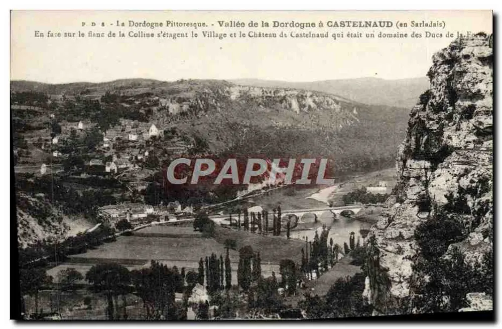 Vallée de la Dordogne à Castelnau (en Sarlatais) — P.D.S. — Éditeur P. Dassus-Blayat - Recto