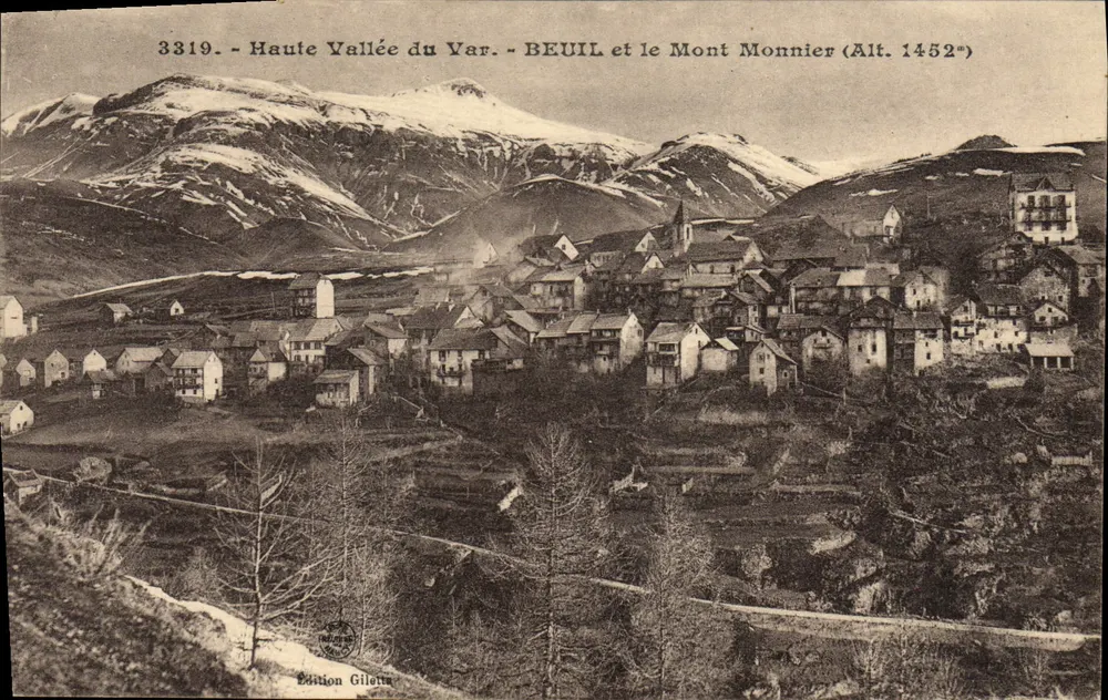 Beuil und Mont Monnier (Höhe 1452m) — Hochtal des Var — Edition Gilètta, Nr. 3319 - Vorderseite
