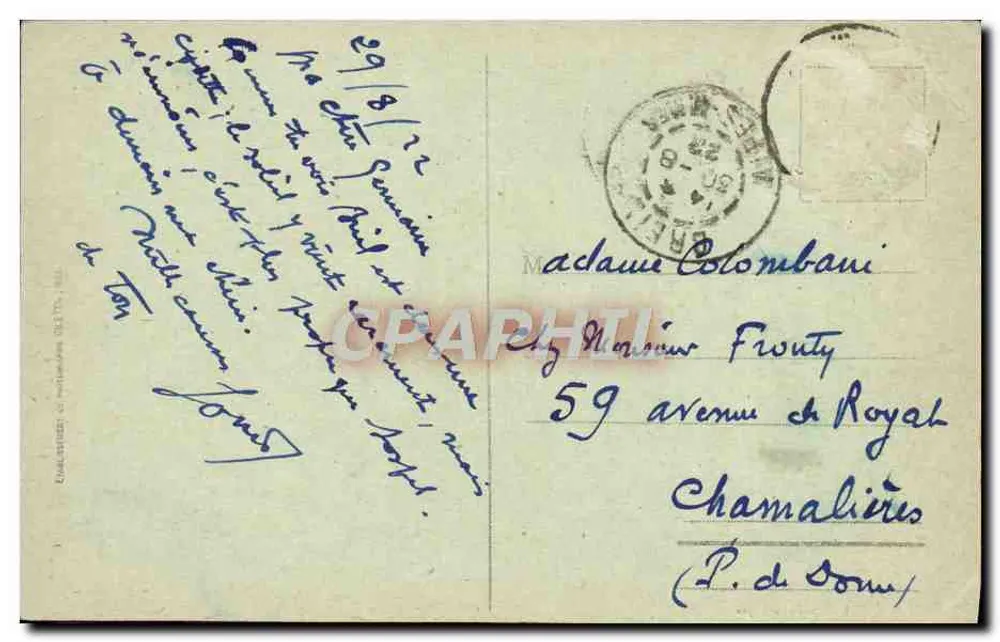 Breil (A.-M.) — Tal der Roya, Boulevard und Oberer Brücke — Édition J. Larroque, n°2 - Rückseite