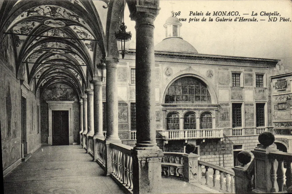 Palast von MONACO — Die Kapelle, Ansicht aus der Galerie des Herkules — ND Pbot. - Vorderseite